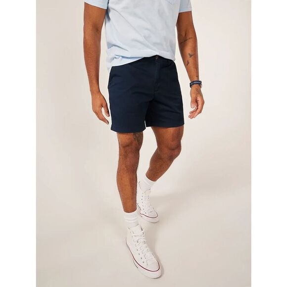 NWOT Chubbies The Armadas 7” Originals Flat Front Chino Short In Navy Size 30 - Picture 1 of 7